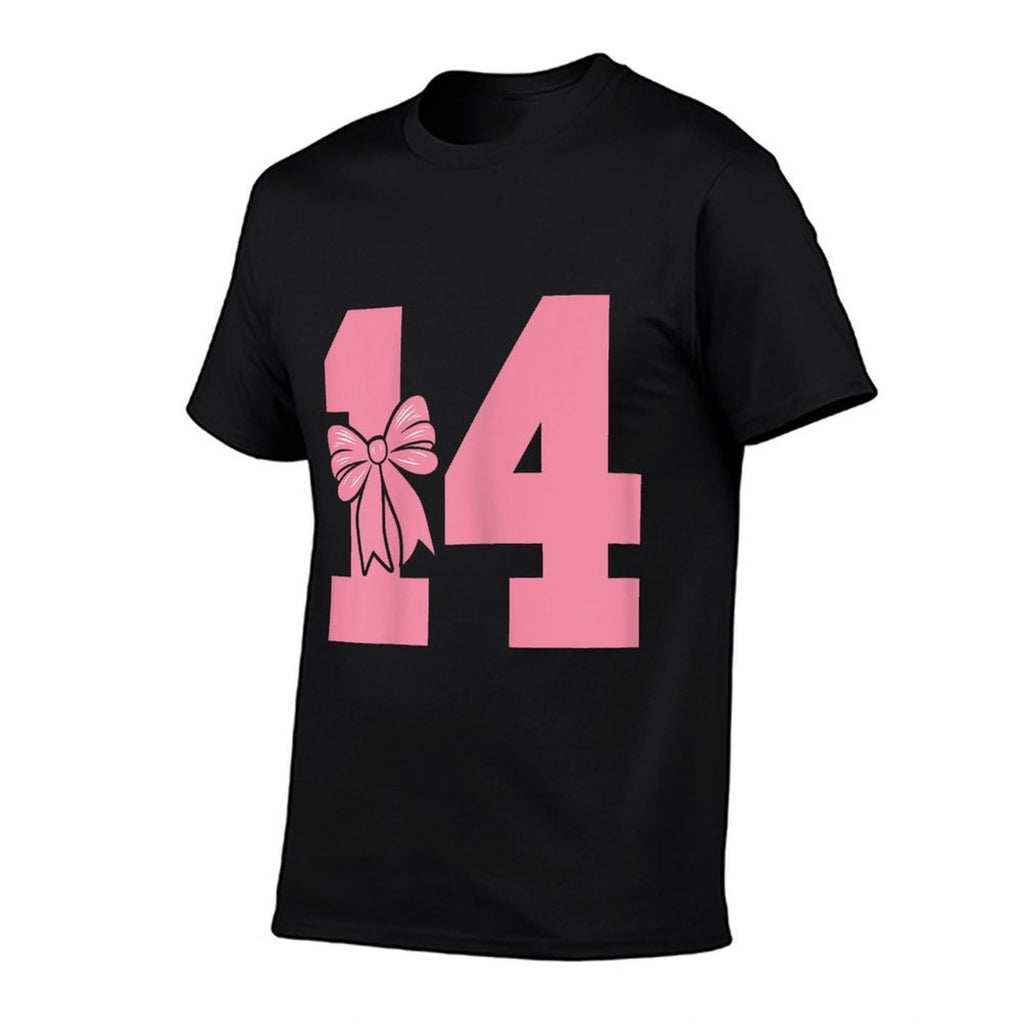 14th Birthday Pink Coquette Bow Cute Ribbon 14 Years Old  Versatile T-Shirt