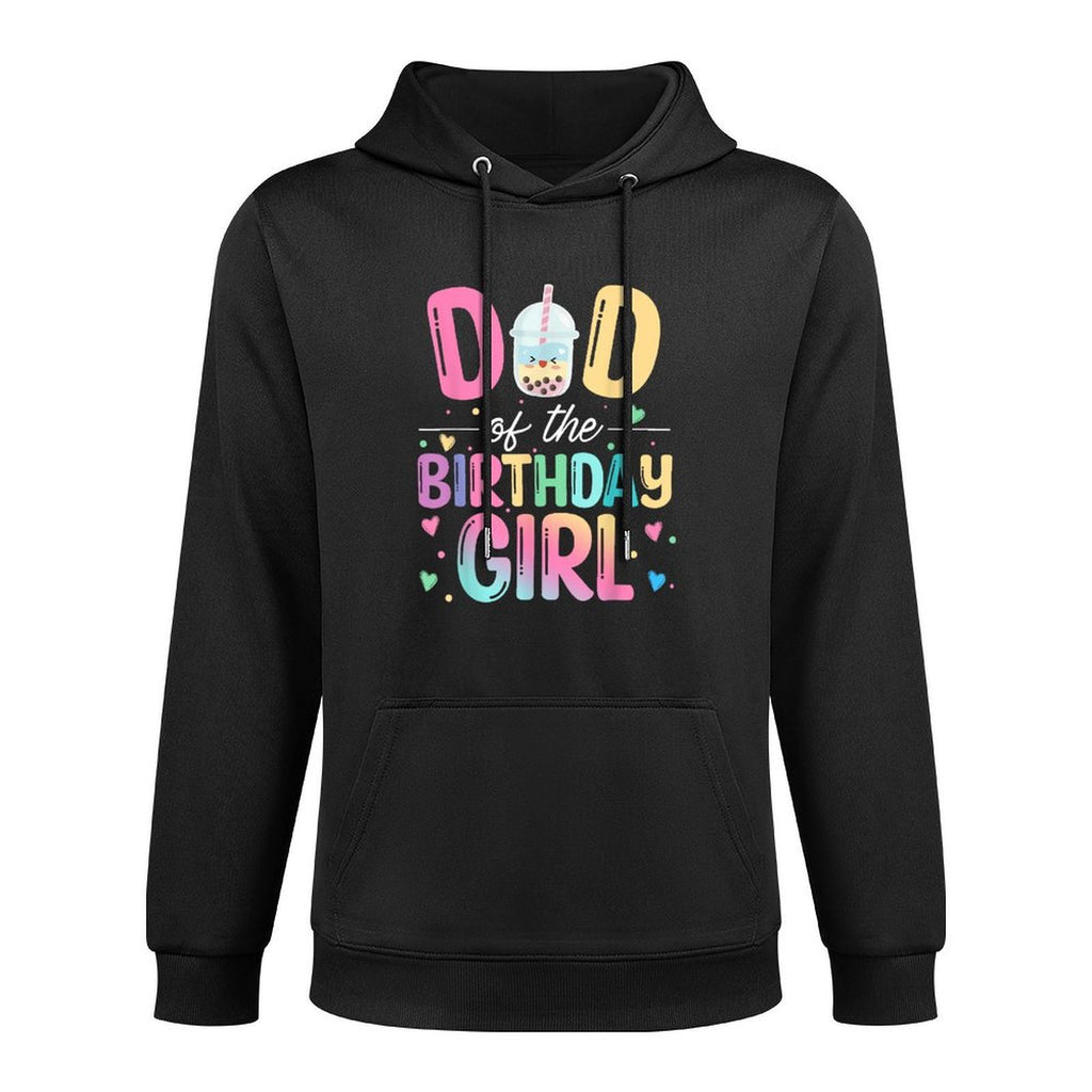 Dad Of The Birthday Girl Bubble Boba Tea Party Family Durable Construction Hoodie