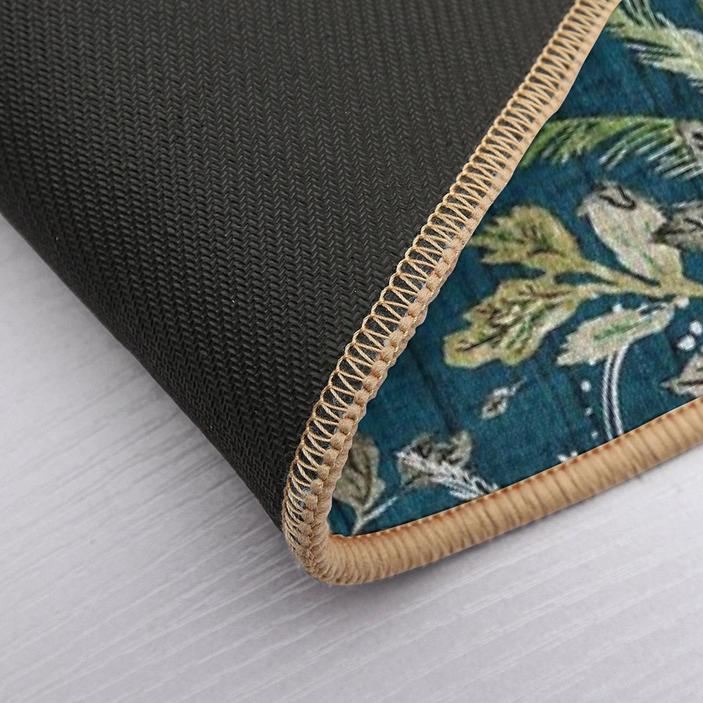 Peacock Chinoiserie (teal)  Stain-Proof Bath Mat