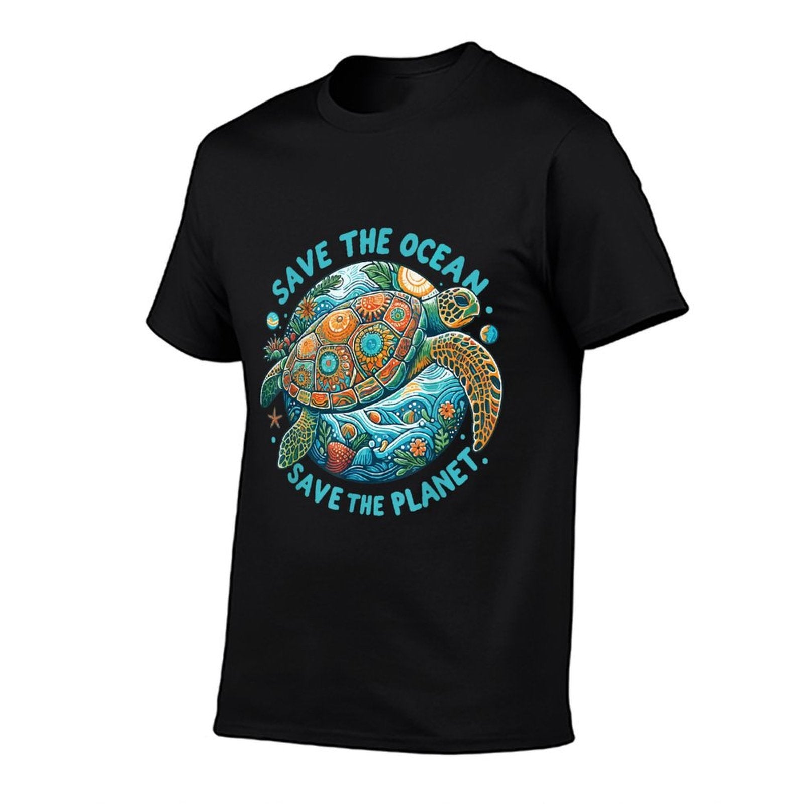 Save The Ocean Save The Planet Cute Sea Turtle  Moisture-wicking T-Shirt