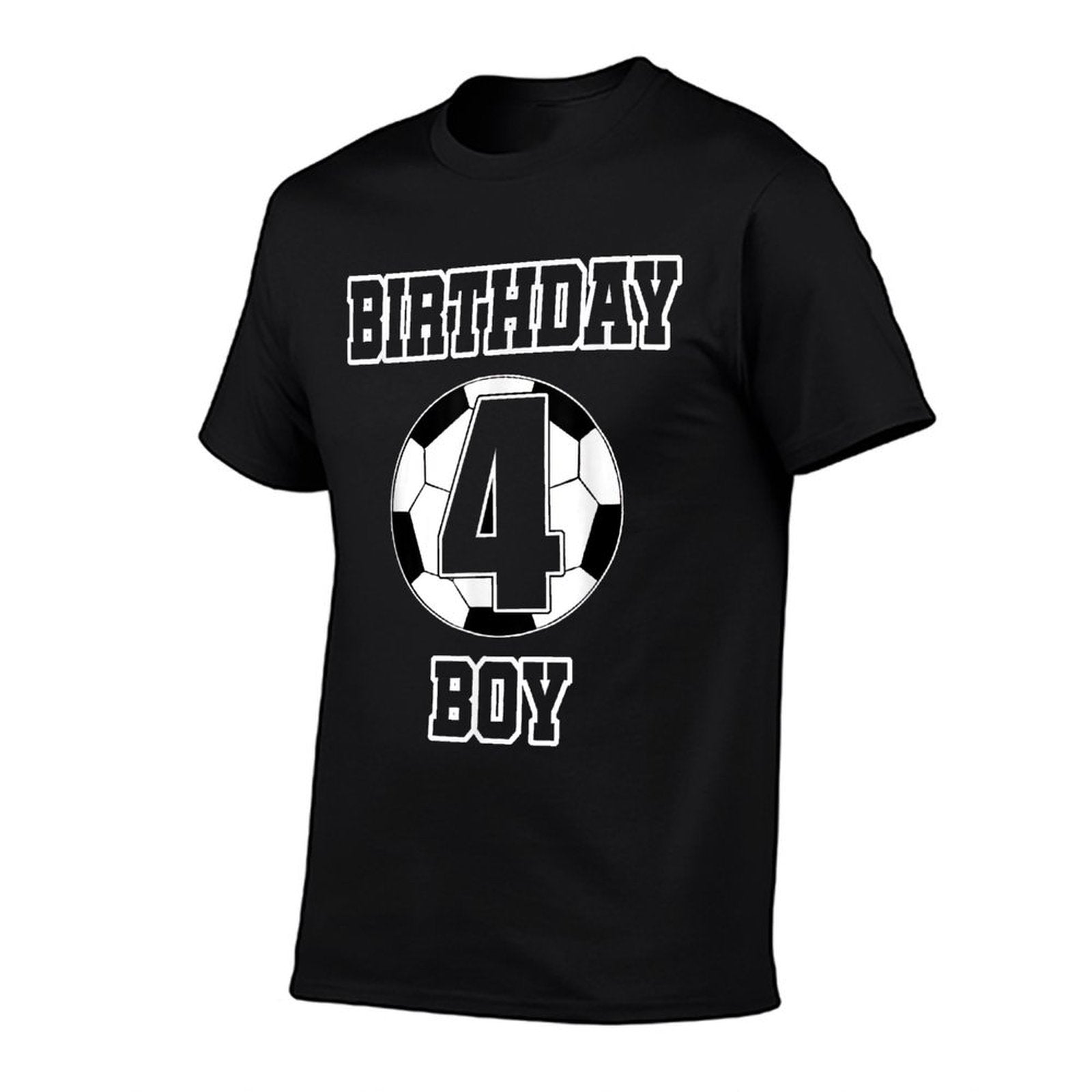 Kids 4th Birthday Soccer Ball For 4 Four Year Old Boy  Tagless Design T-Shirt