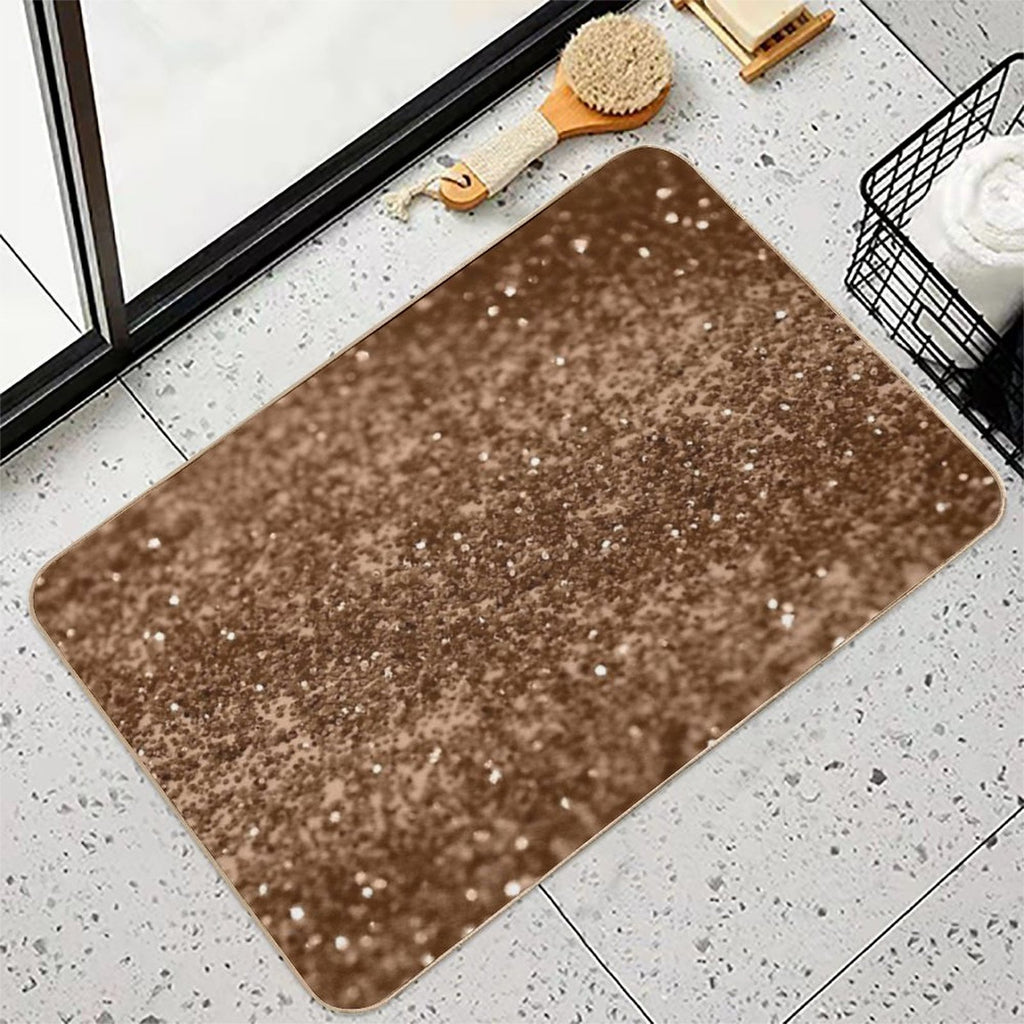 Gold Brown Glam #2 (Photo of Glitter Only - Not Reflective)  Pet-Safe Bath Mat