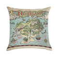 Neverland Map Soft Home Decor Throw Pillow