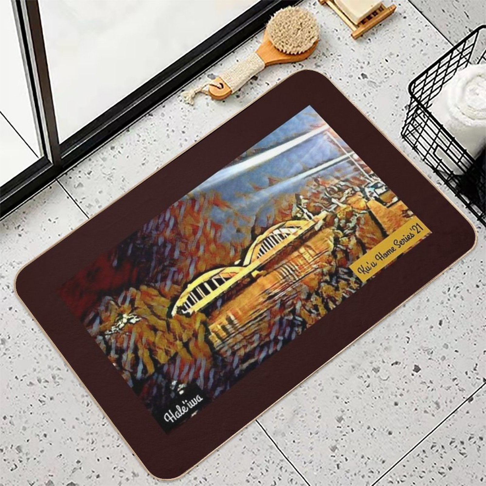 Ku'u Home Series Rainbow Bridge, Hale'iwa  Non-Slip Bath Mat