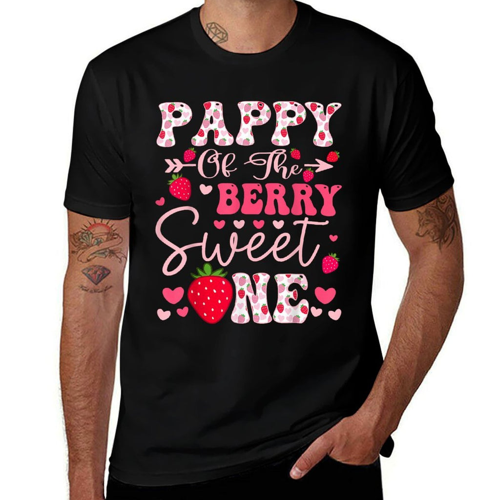 Pappy Of The Berry Sweet One Strawberry 1St Birthday  Affordable Price T-Shirt