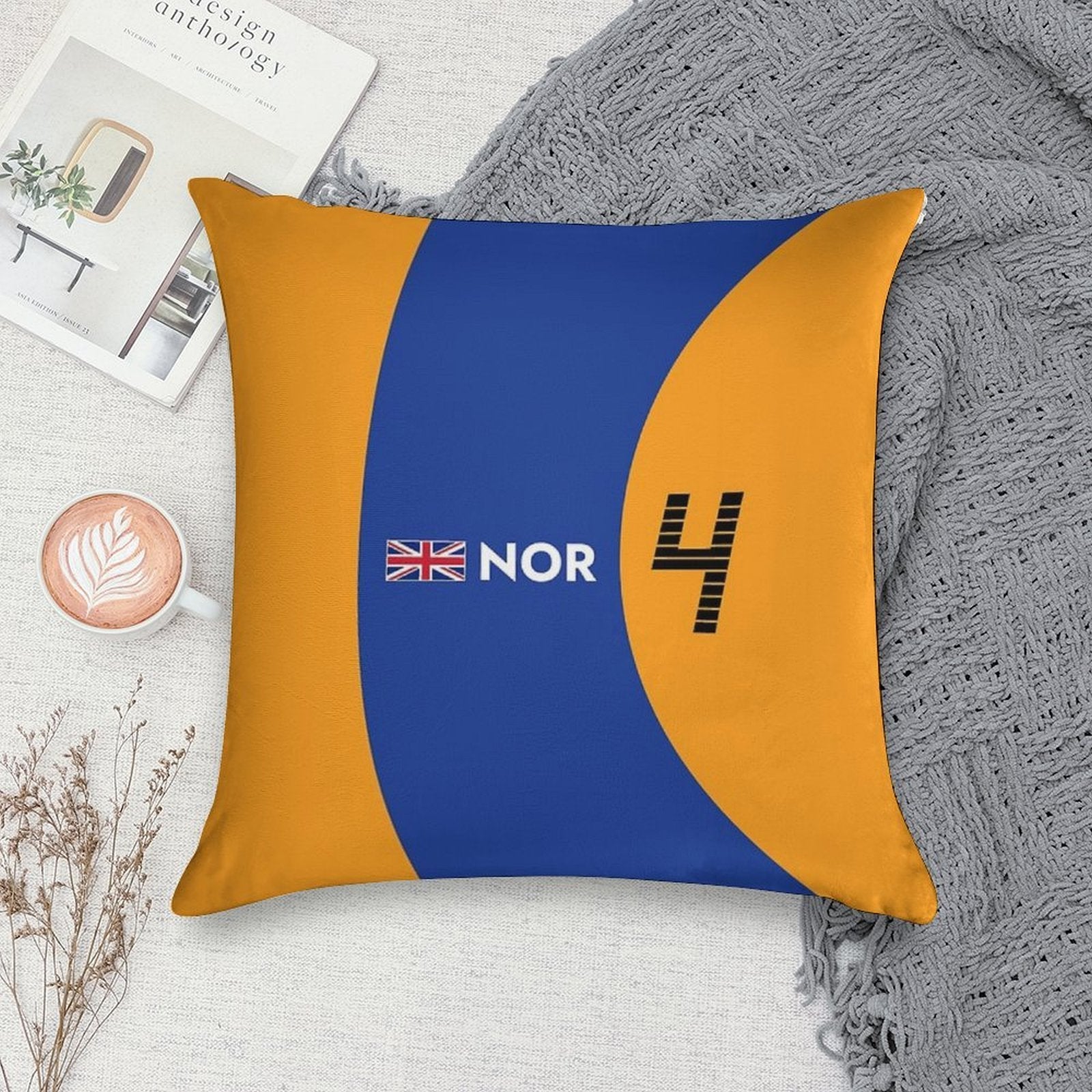 F1 2021 - #4 Norris Soft Washable Throw Pillow
