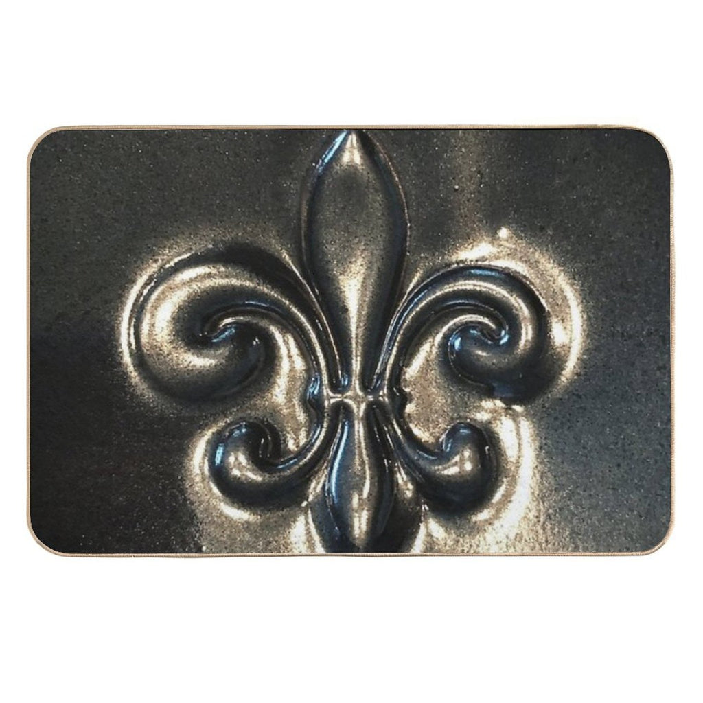 Fleur De Lis  Dirt-Trapping Bath Mat