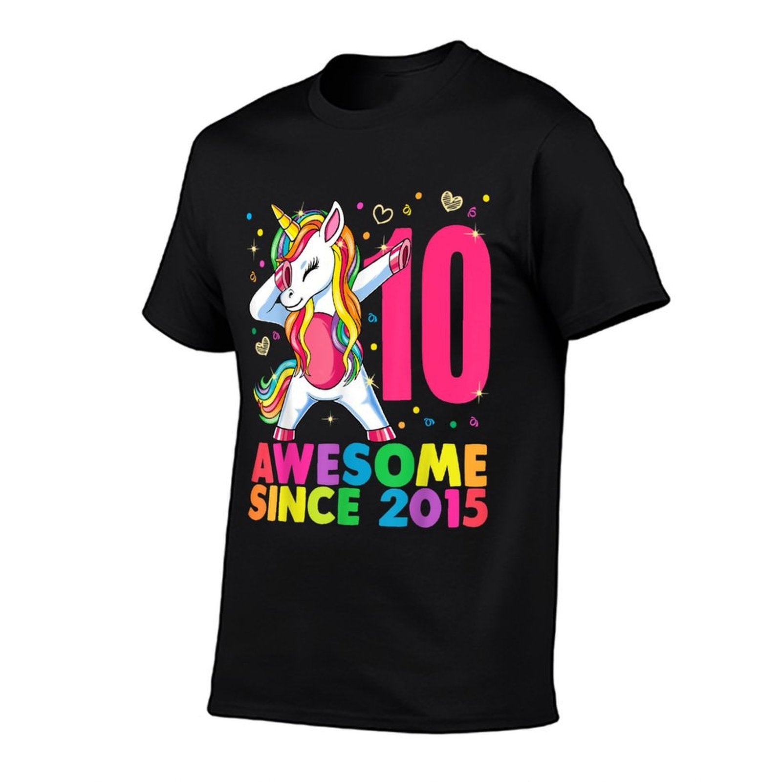 10 Years Old Unicorn Dabbing 10th Birthday Girl Gift Party  Odor-resistant T-Shirt