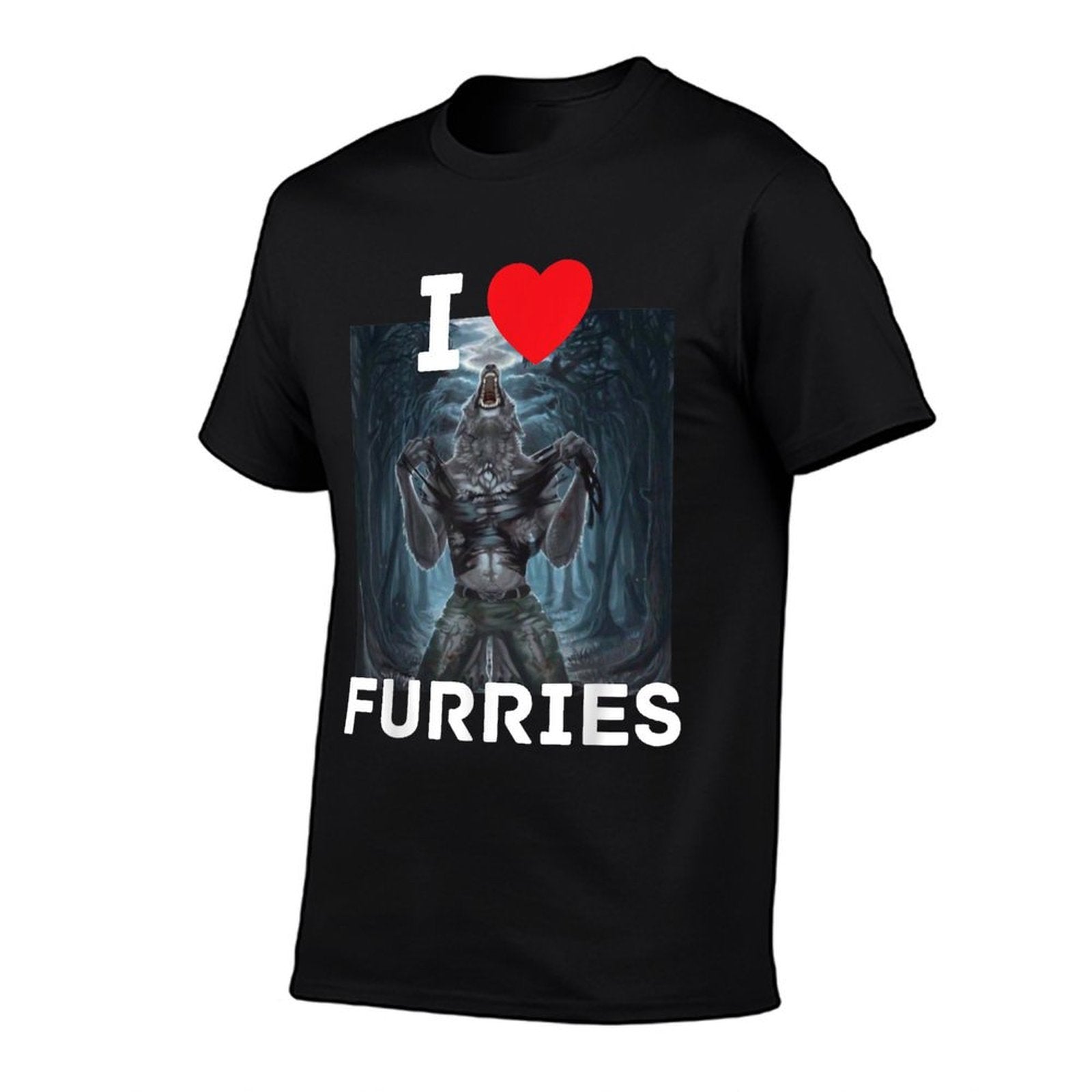 I Heart Furries Funny Cringe Alpha Werewolf Wolf Meme  Graphic-printed T-Shirt