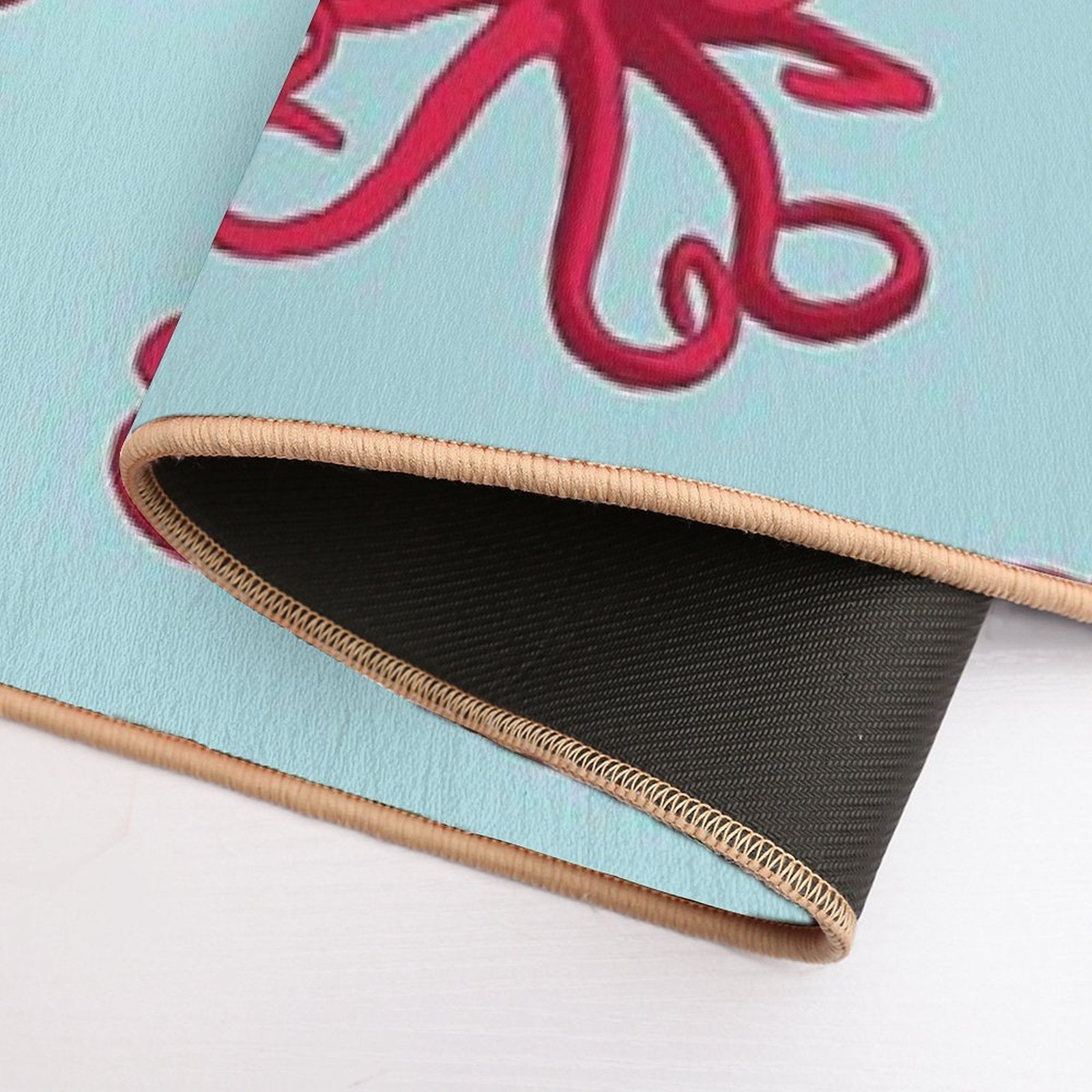 Red Octopus  Long-Lasting Bath Mat