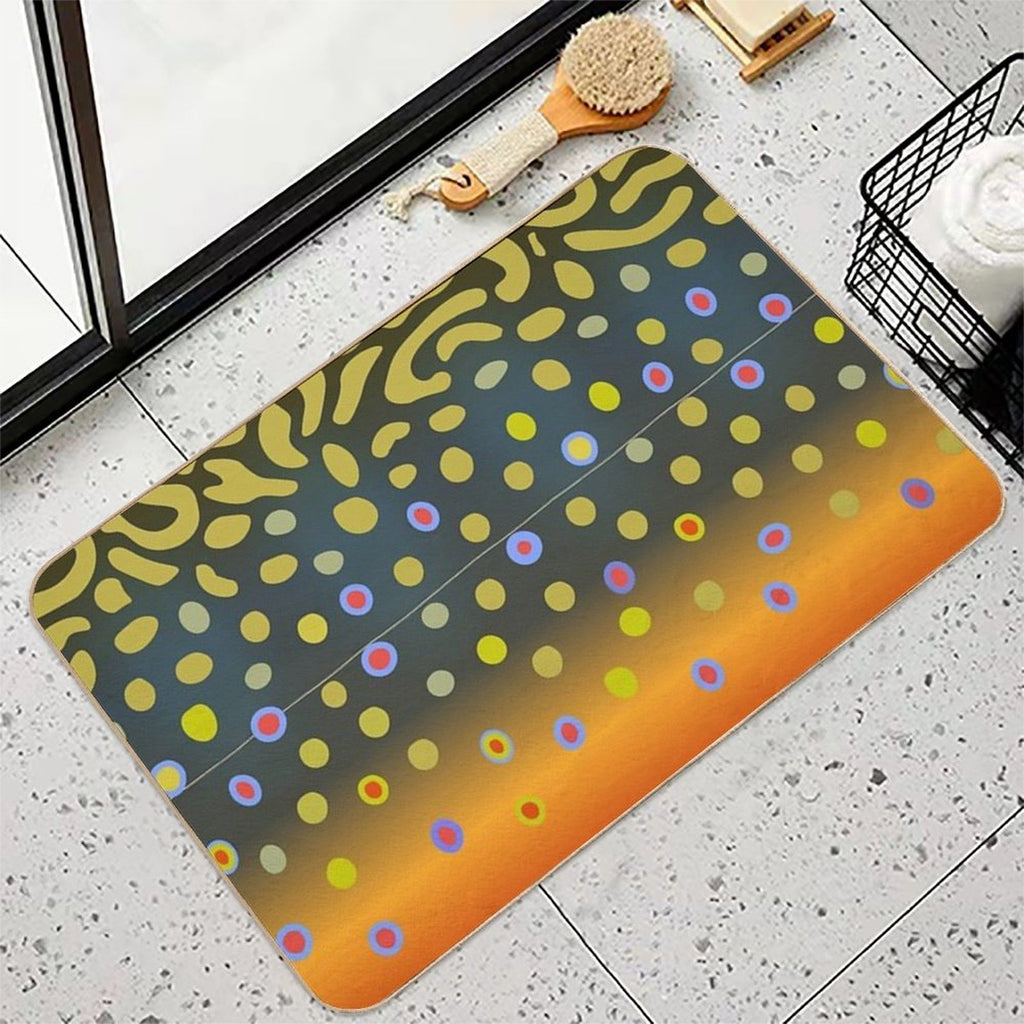 Brook Trout Skin  Odorless Bath Mat