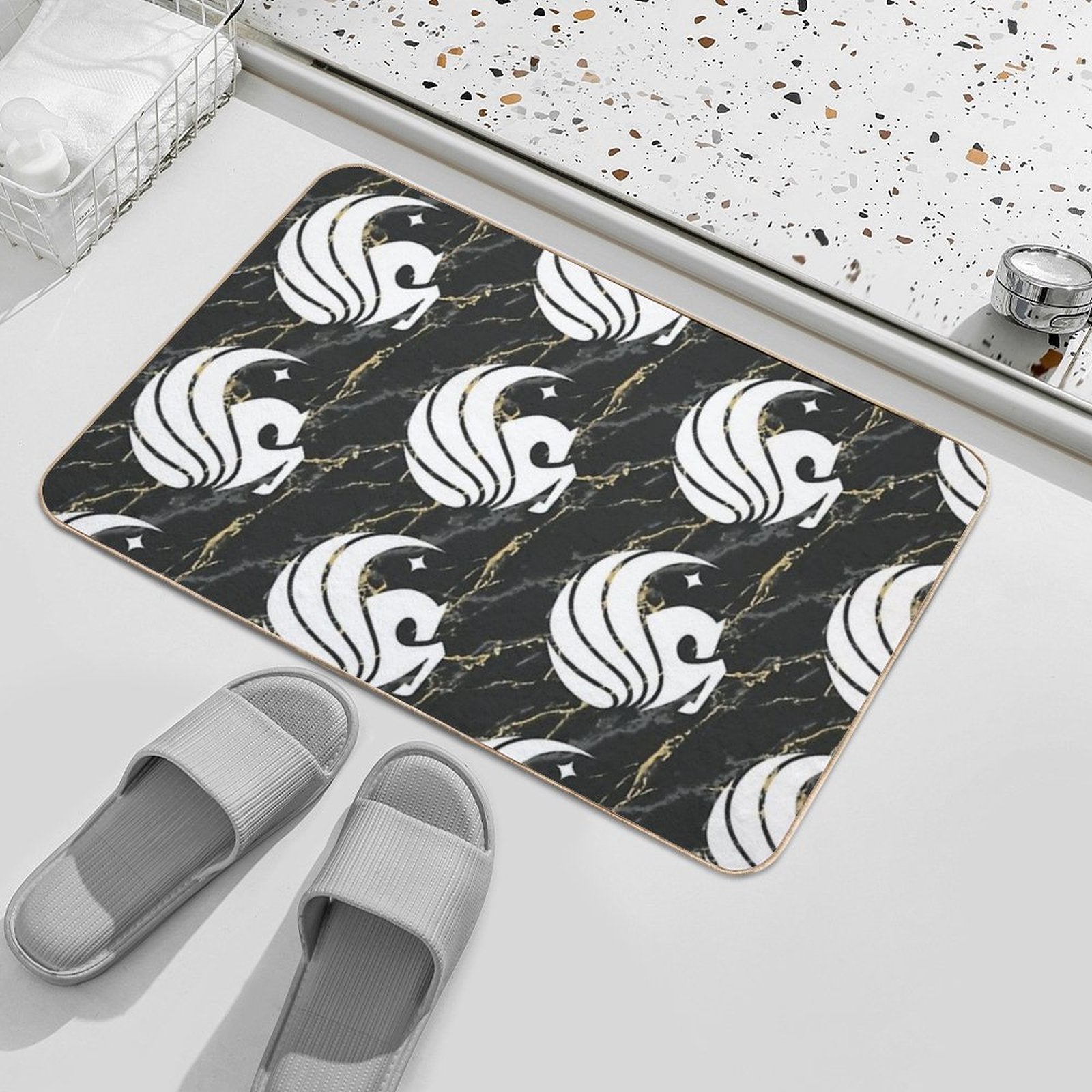 Ucf Knights Marble  Pet-Safe Bath Mat