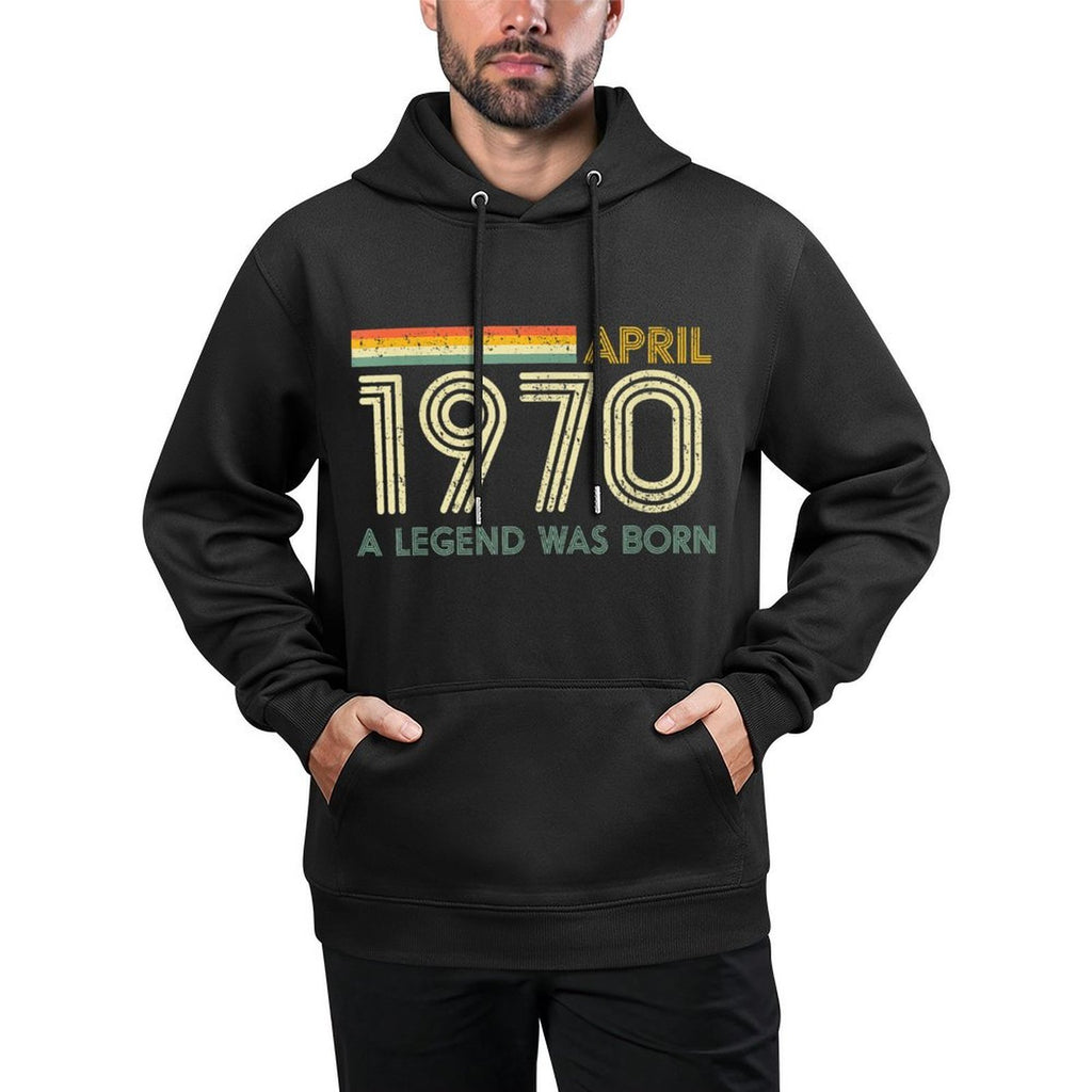 50th Birthdays April 1970 Fifty Years Old Men Gift Breathable Fabric Hoodie