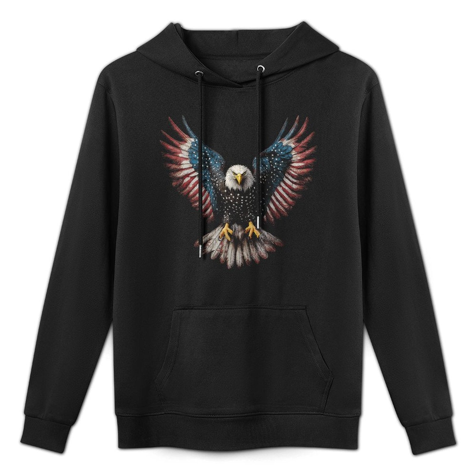 American Bald Eagle 4th of July USA Patriotic Men Women Medium-Weight Fabric Hoodie