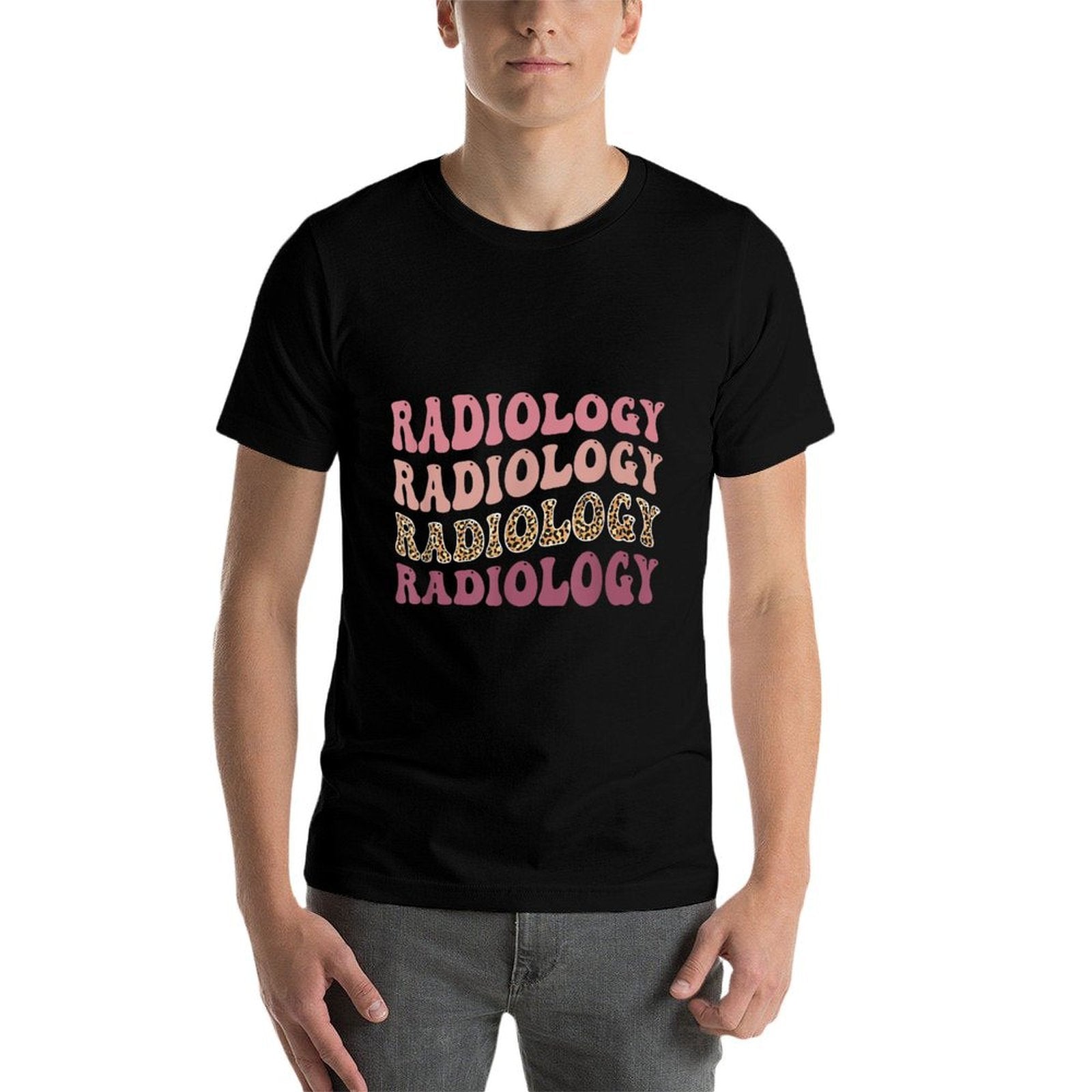Radiology Leopard Technician Xray Tech Boho Nurse Men Women  Durable T-Shirt