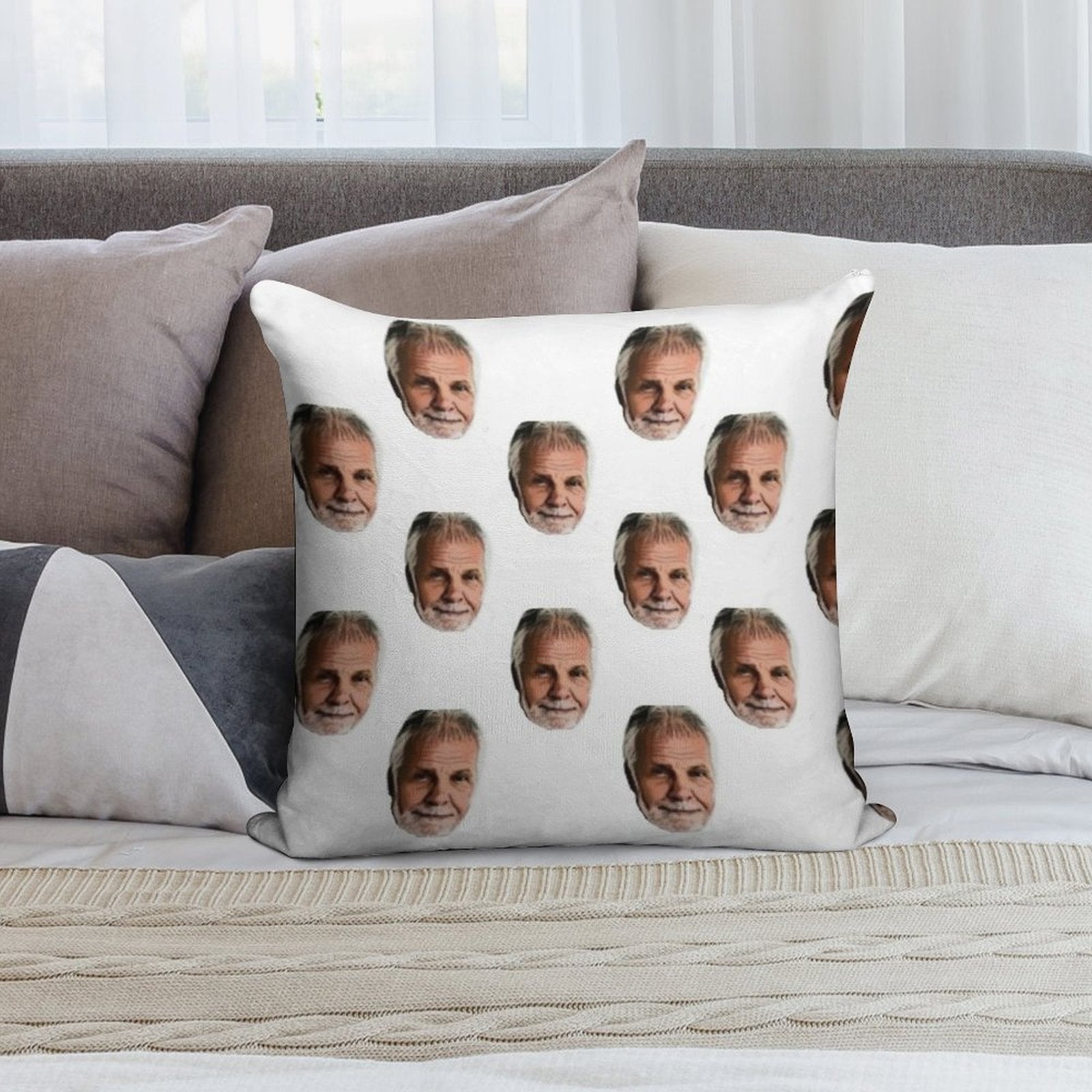 Captain Lee All over Print Soft Durable Construction Throw Pillow