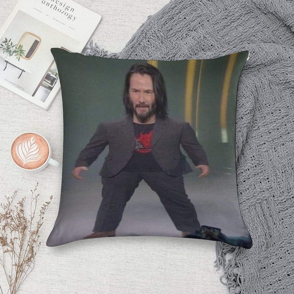 Baby Keanu Reeves Soft High-Density Material Throw Pillow