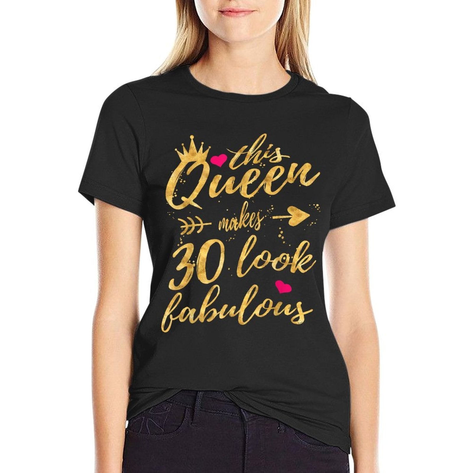 This Queen Makes 30 Look Fabulous 30th Birthday Women  Lightweight T-Shirt