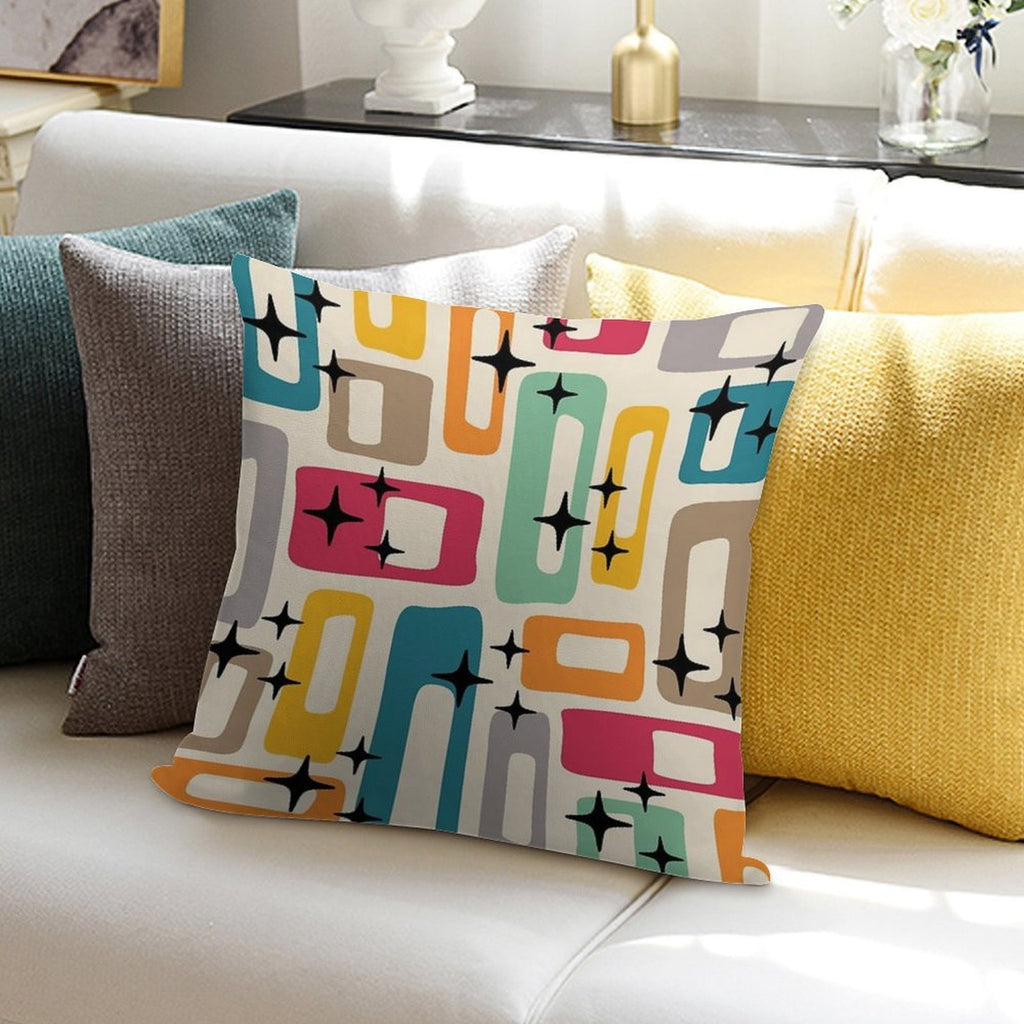 Retro Mid Century Modern Abstract Pattern 154 Soft Home Decor Throw Pillow