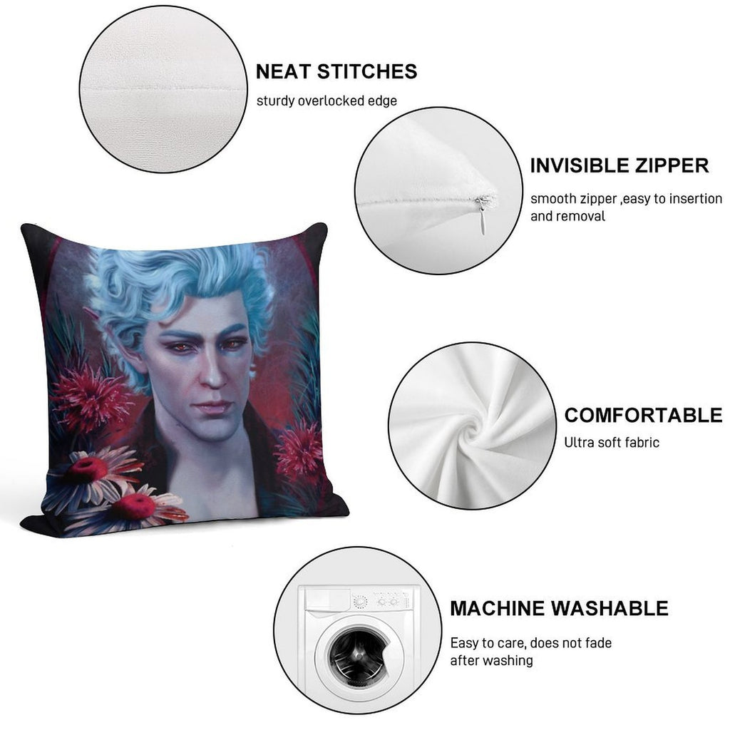 Astarion Portrait Soft Washable Throw Pillow