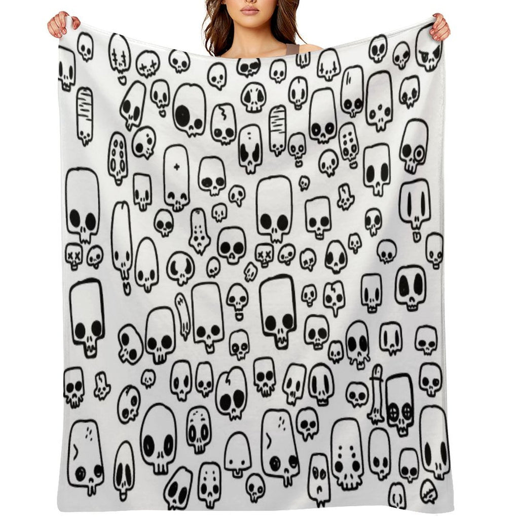 Mini Skulls Compact Throw Blanket