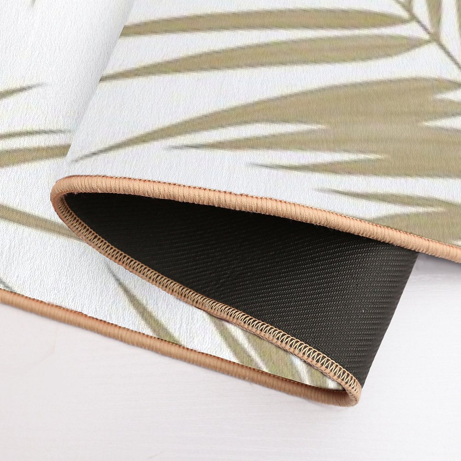 Palm Leaves Cali Finesse #2 #gold #tropical #decor #art  Eco-Friendly Bath Mat
