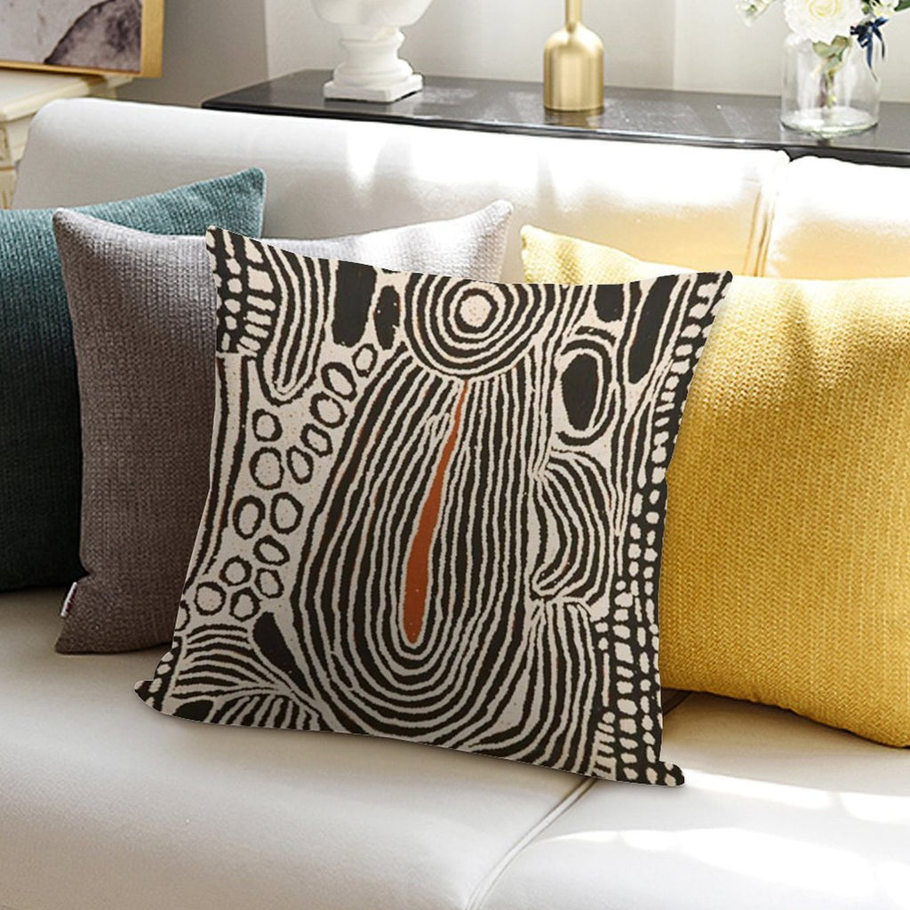 Australian Aboriginal Art Soft Ultra-Soft Texture Throw Pillow