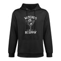 Witches Be Sippin Funny Halloween Party Look For Women Colorfast Hoodie