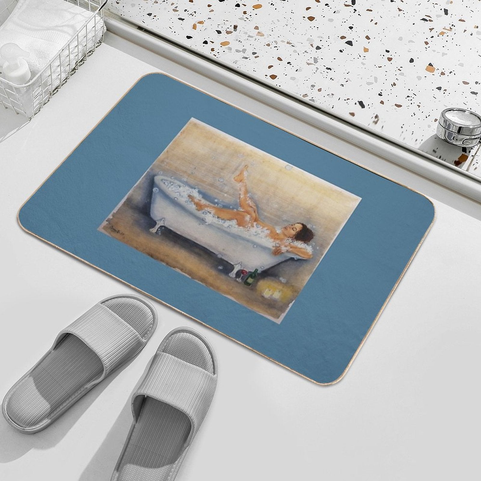Magic of A Hot Bath  Rapid-Drying Bath Mat