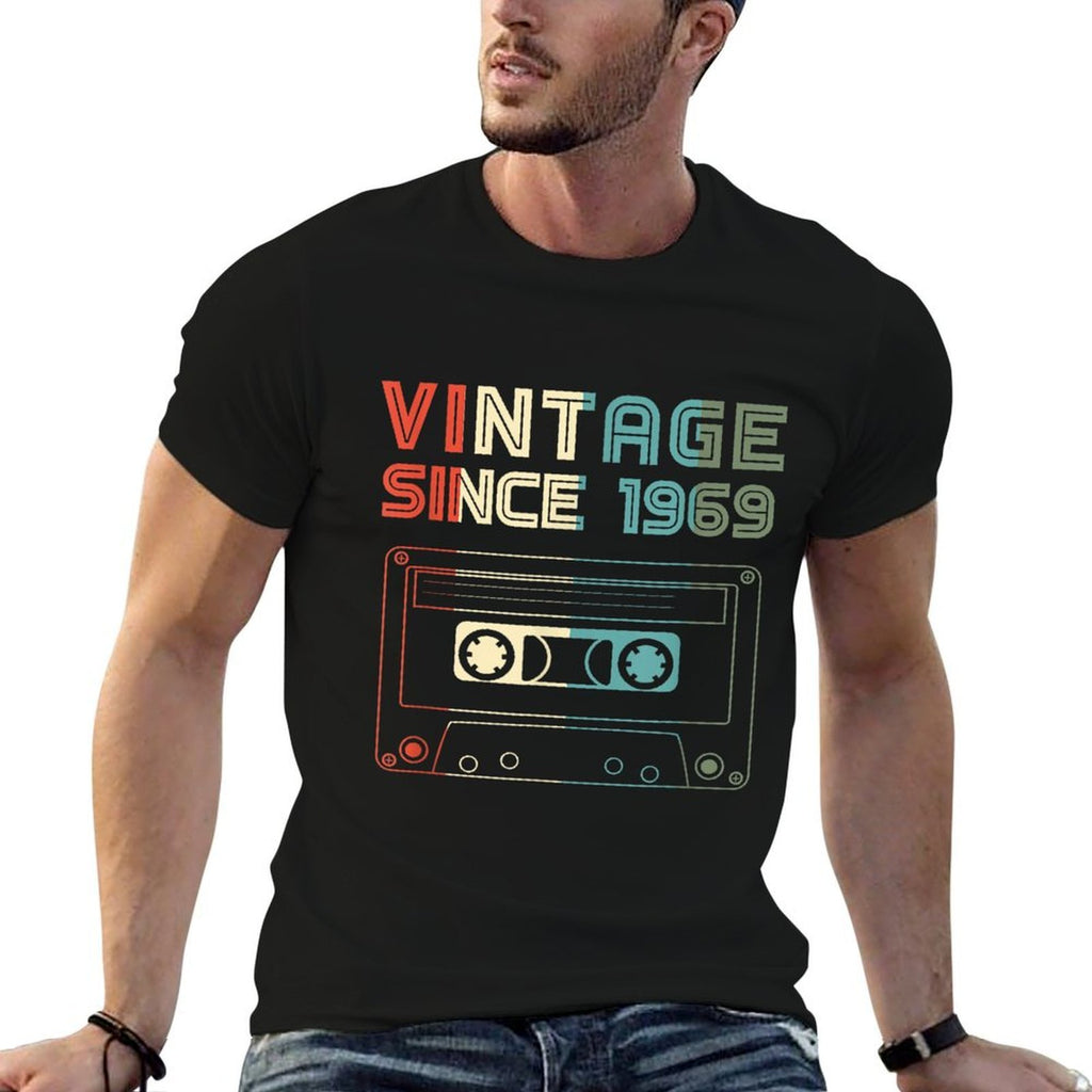 Vintage Since 1969 Cassette - 50th Birthday Graphic  Cotton T-Shirt