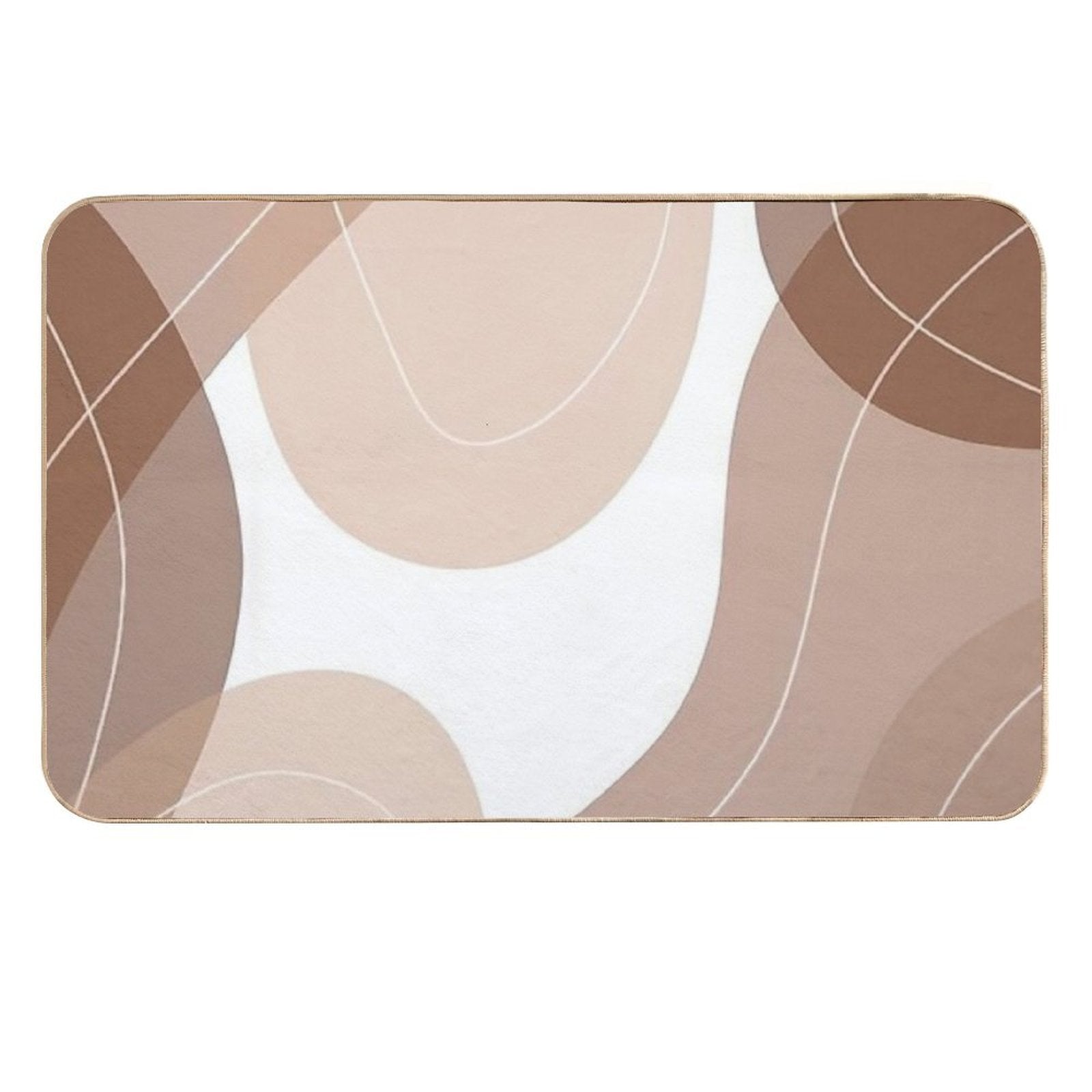 Aesthetic Abstract Brown Spots  Toxin-Free Bath Mat