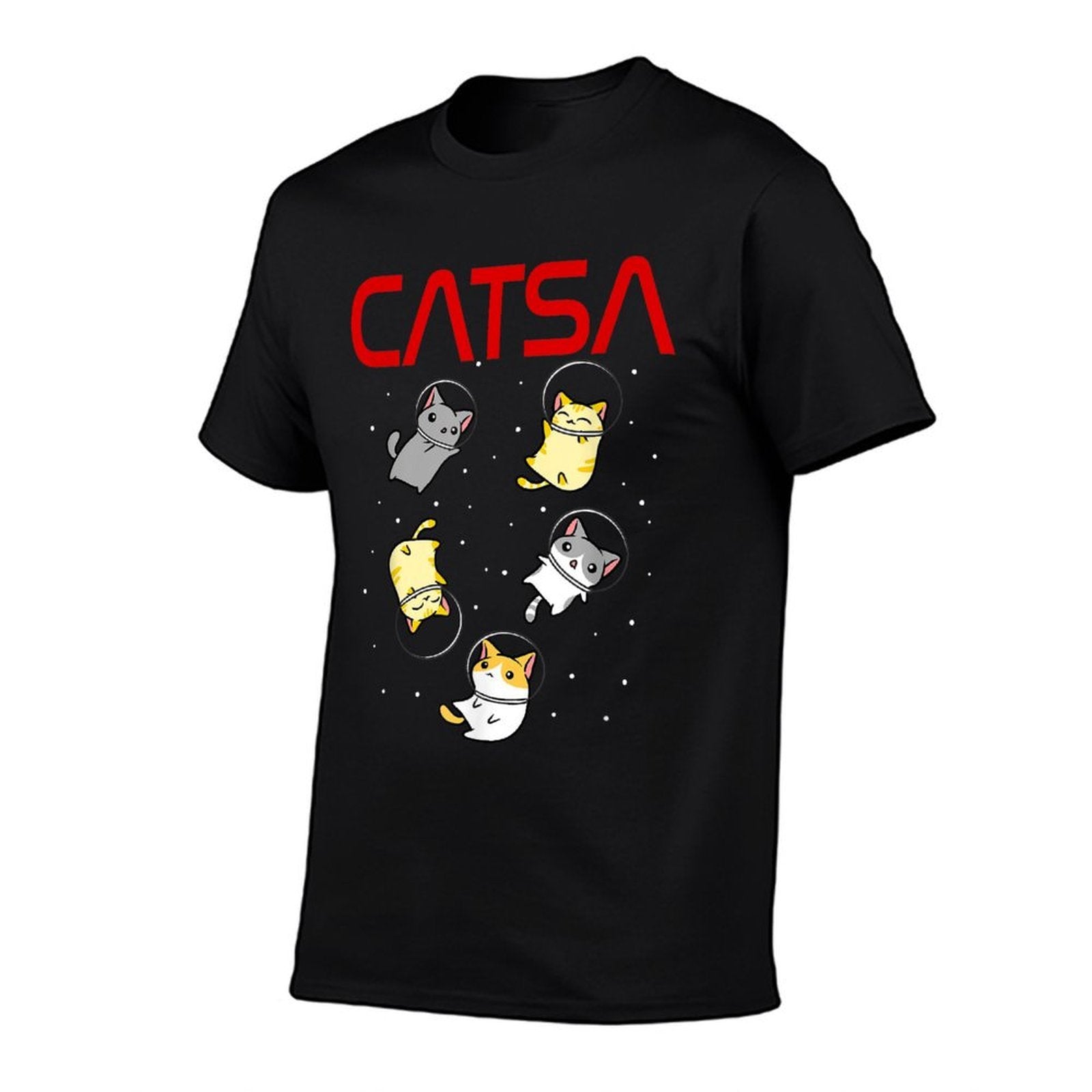 Funny Space Astronaut Cat Gifts Men Women Kids Cats Space  Relaxed-fit T-Shirt
