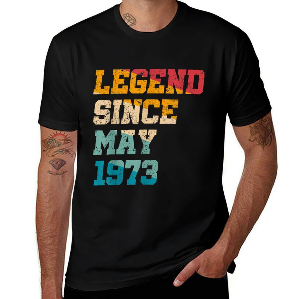 Legend Since May 1973 Funny 52 Years Old Retro 52nd Birthday  Breathable T-Shirt