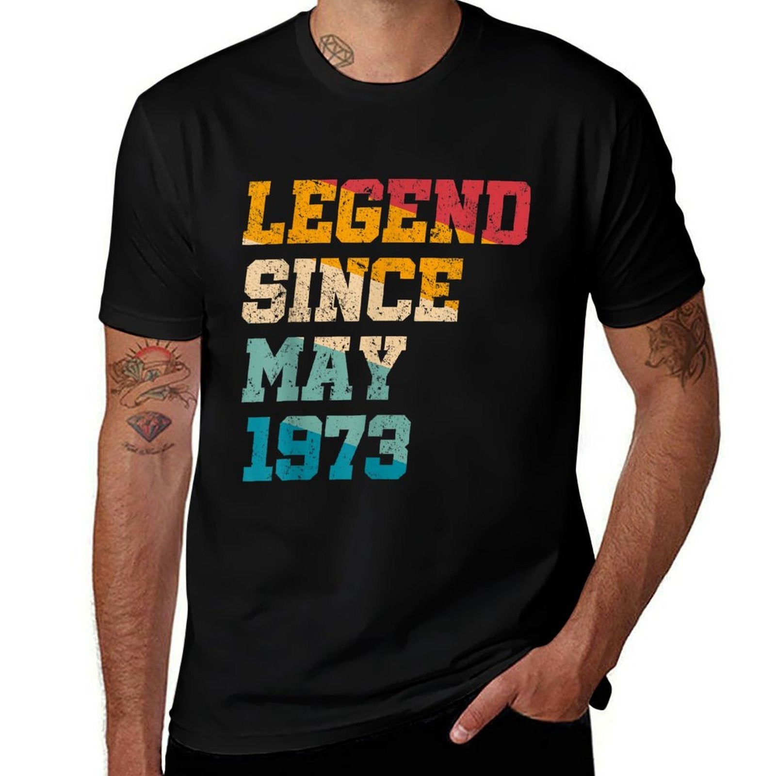 Legend Since May 1973 Funny 52 Years Old Retro 52nd Birthday  Breathable T-Shirt
