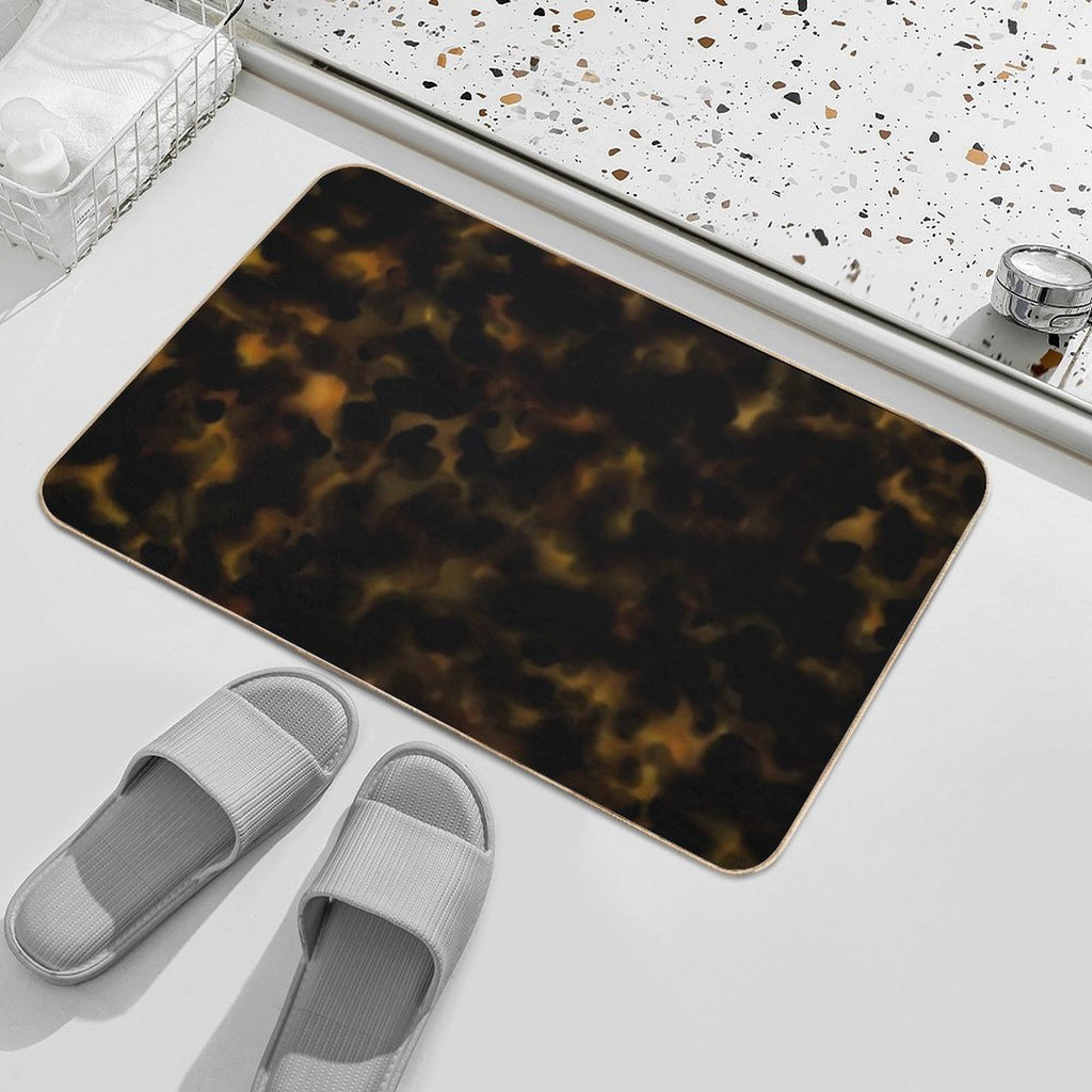 Tortoise Shell Classy Animal Pattern  Dirt-Trapping Bath Mat