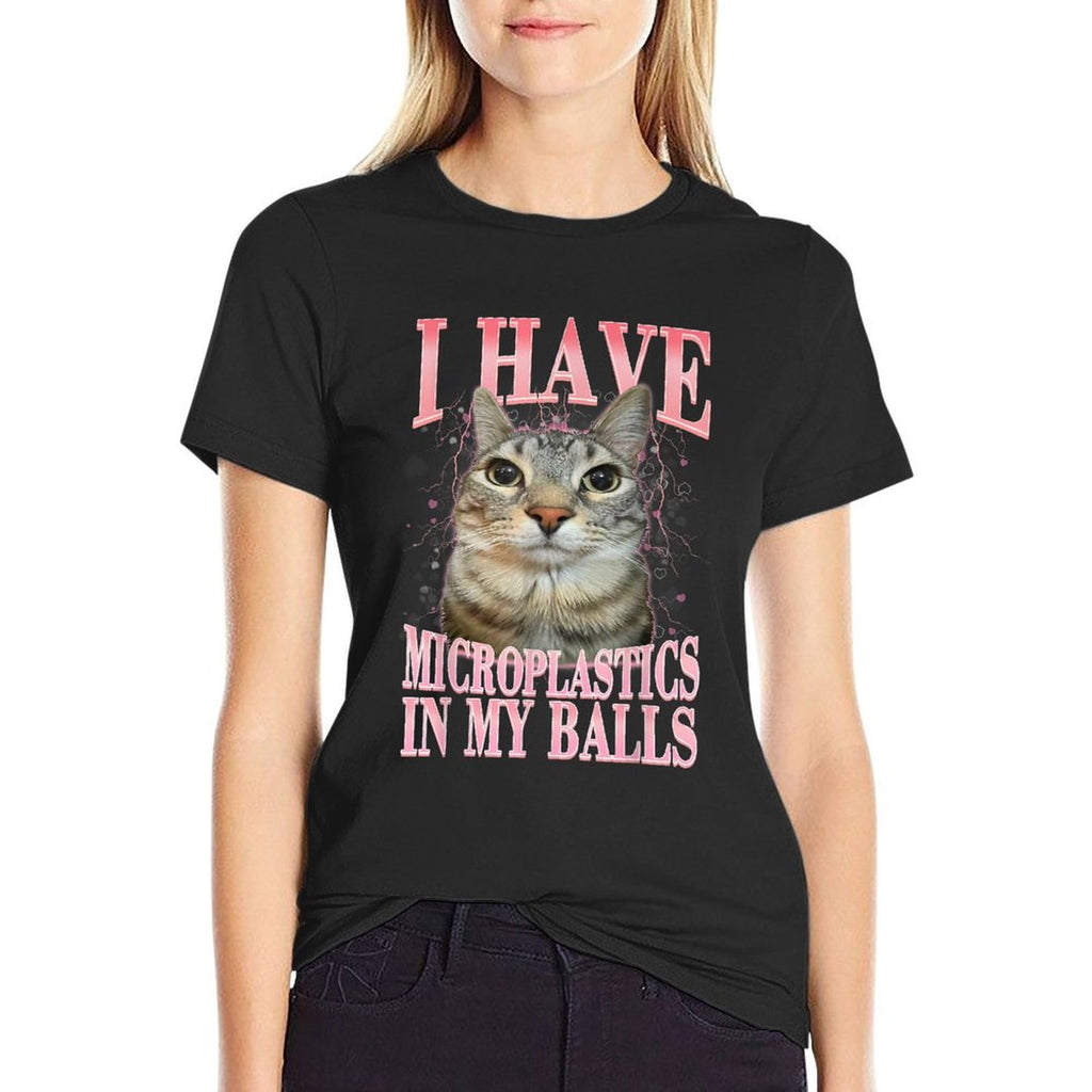 Funny Silly Cat Saying Funny Cat Meme Humor  Cotton T-Shirt