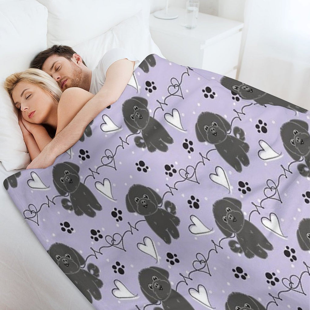 LOVE Black Shih Tzu Premium Throw Blanket