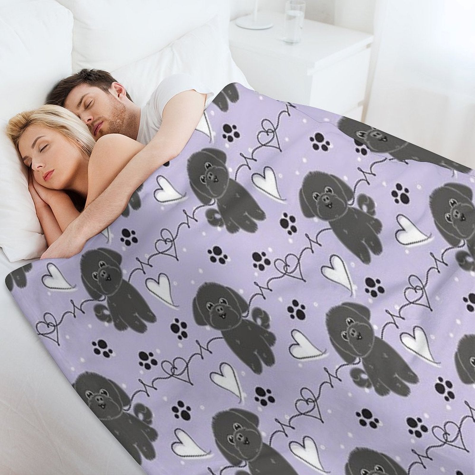 LOVE Black Shih Tzu Premium Throw Blanket