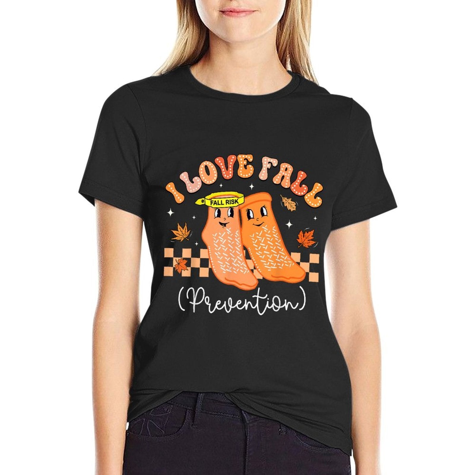 Groovy Retro I Love Fall Prevention Fall Physical Therapy  Odor-resistant T-Shirt