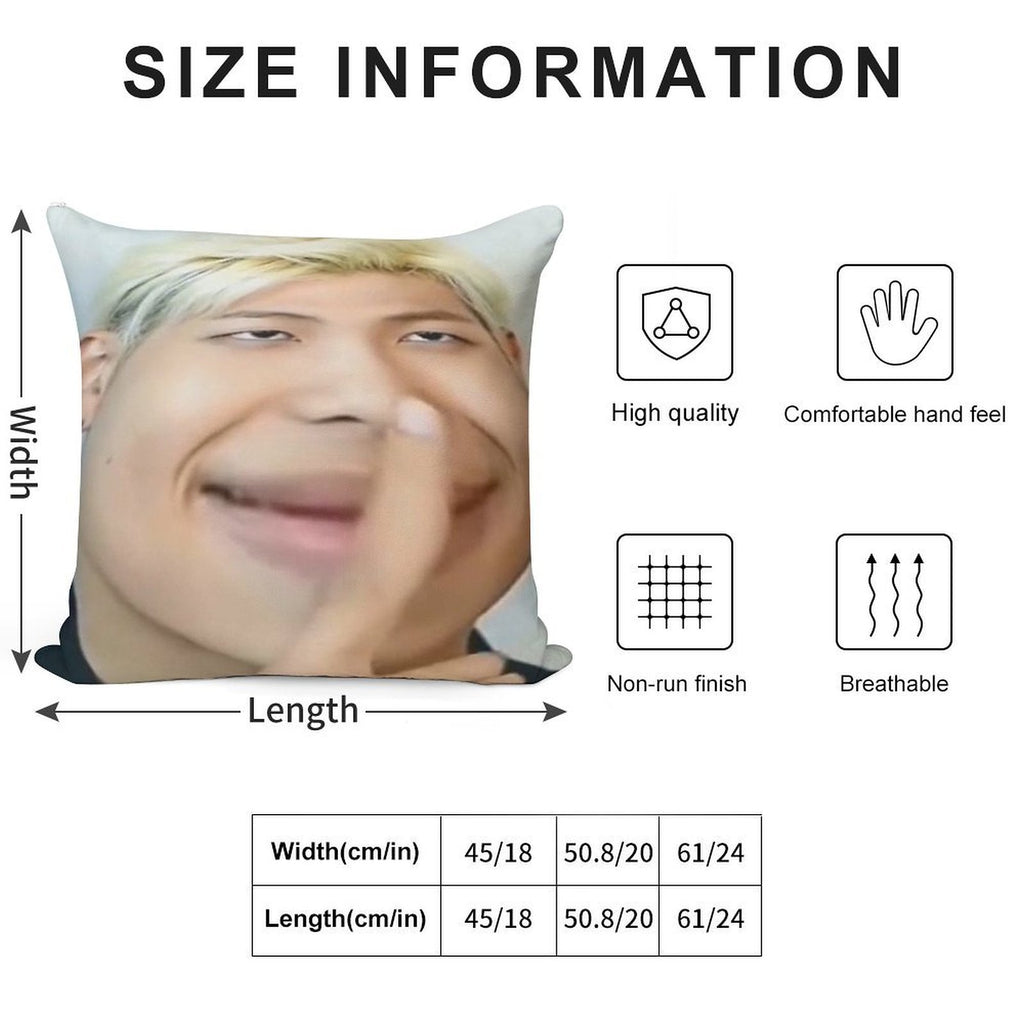 Namjoon Meme Soft Washable Throw Pillow