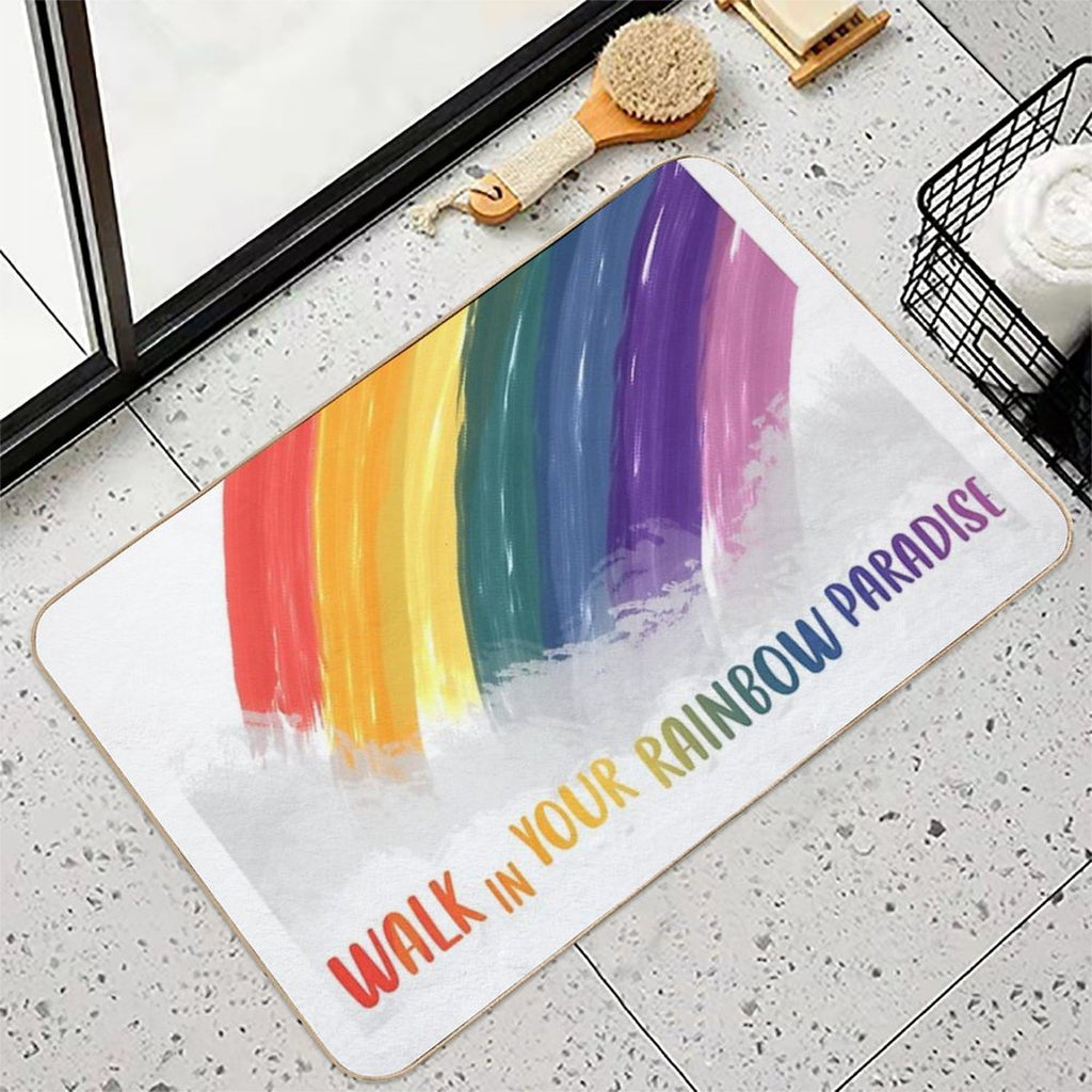 Rainbow Paradise  Pet-Safe Bath Mat