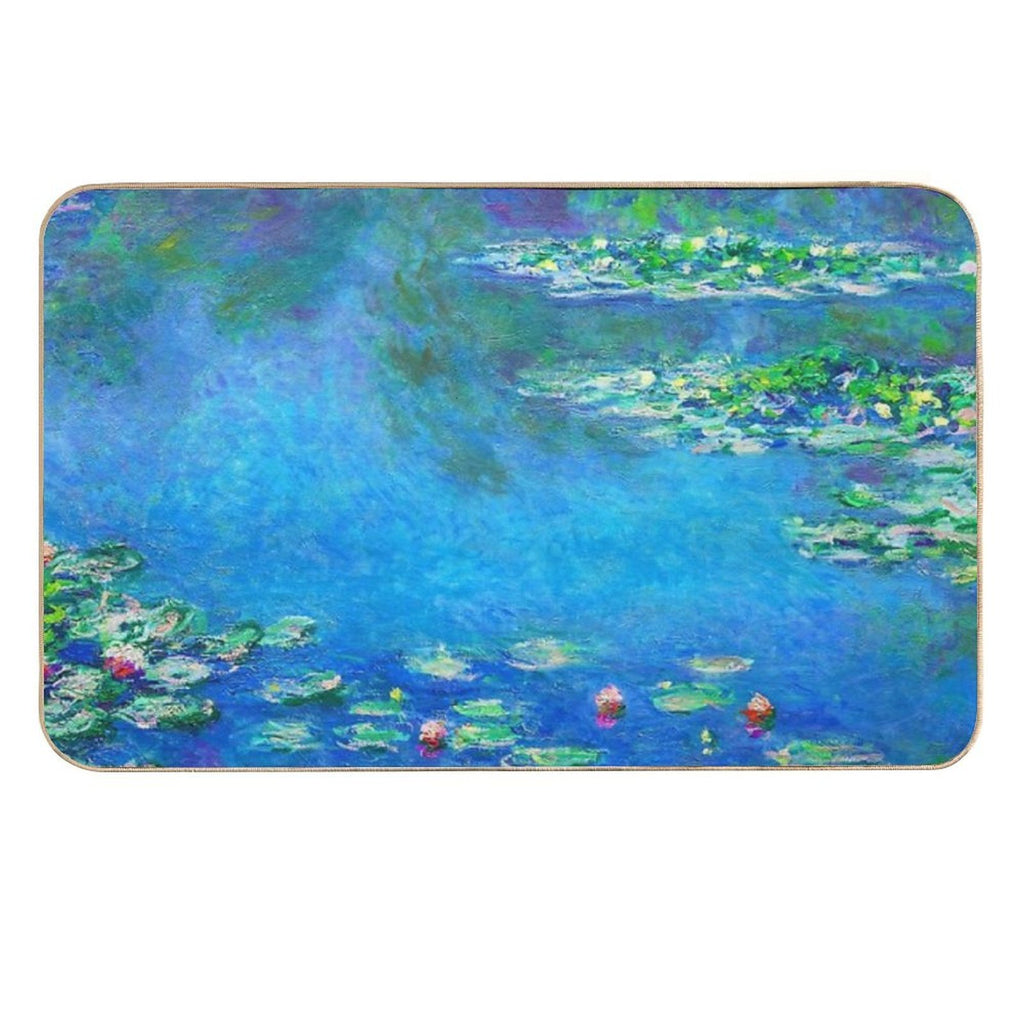 Claude Monet Water Lilies Color-Enhanced  Pet-Safe Bath Mat