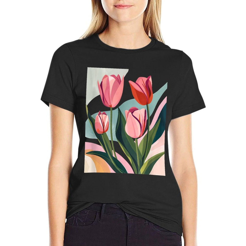 Tulip Festival Tulips Spring Flower Abstract Flower Floral  Relaxed-fit T-Shirt