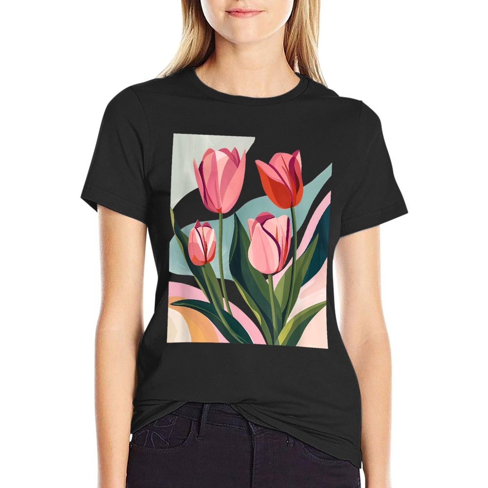 Tulip Festival Tulips Spring Flower Abstract Flower Floral  Relaxed-fit T-Shirt