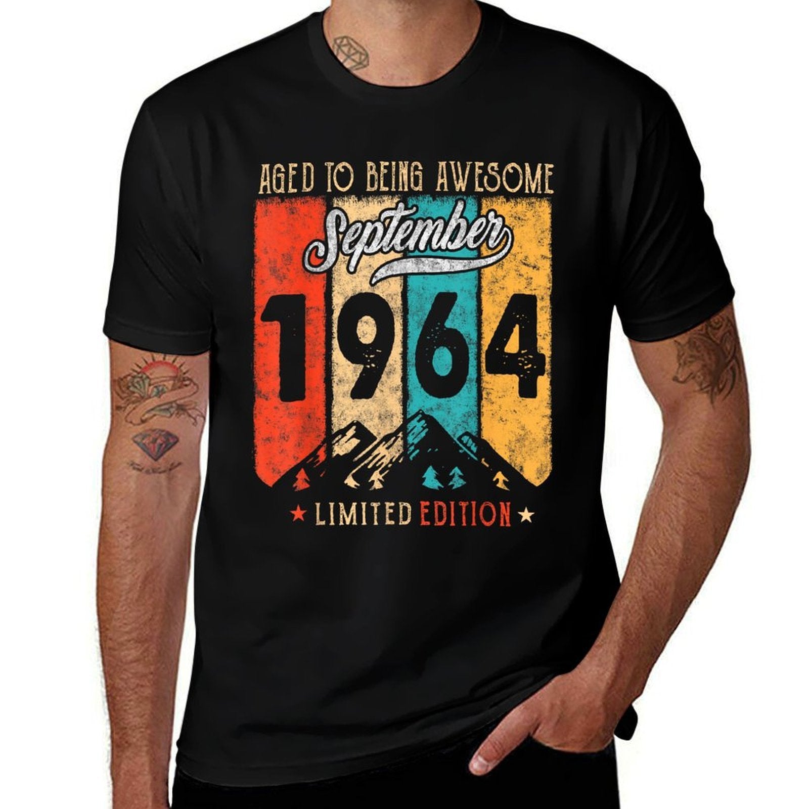 60 Years Old Vintage September 1964 Funny 60th Birthday  Relaxed-fit T-Shirt