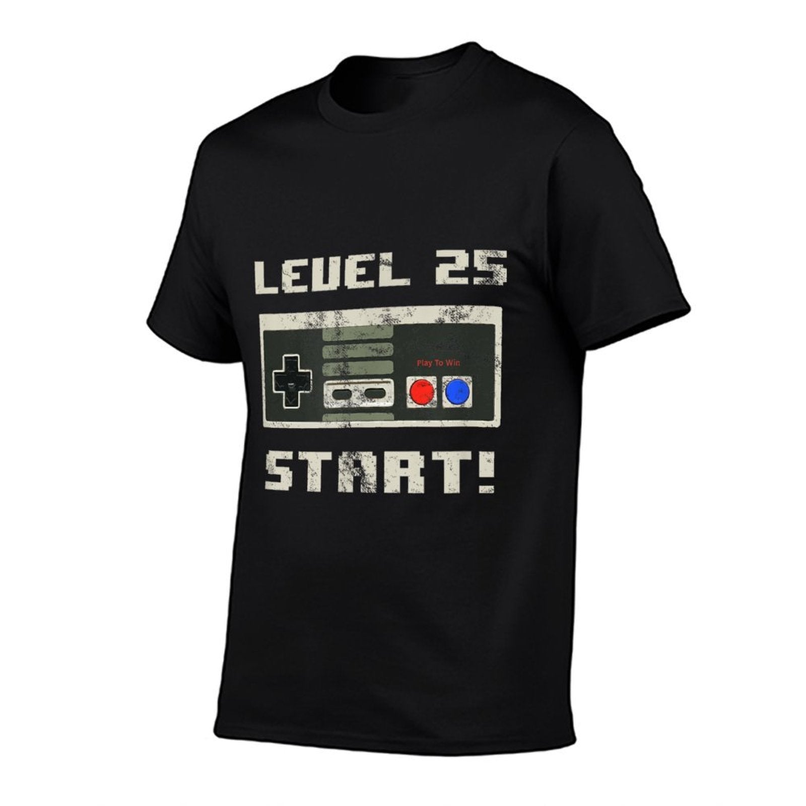 Level 25 Start! Unlocked Video Game 25th Birthday  High-quality Stitching T-Shirt