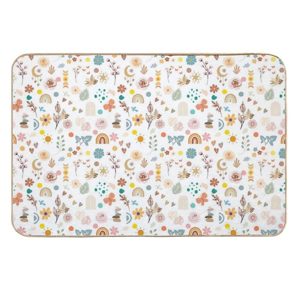 Boho Seamless Pattern Durable Bath Mat