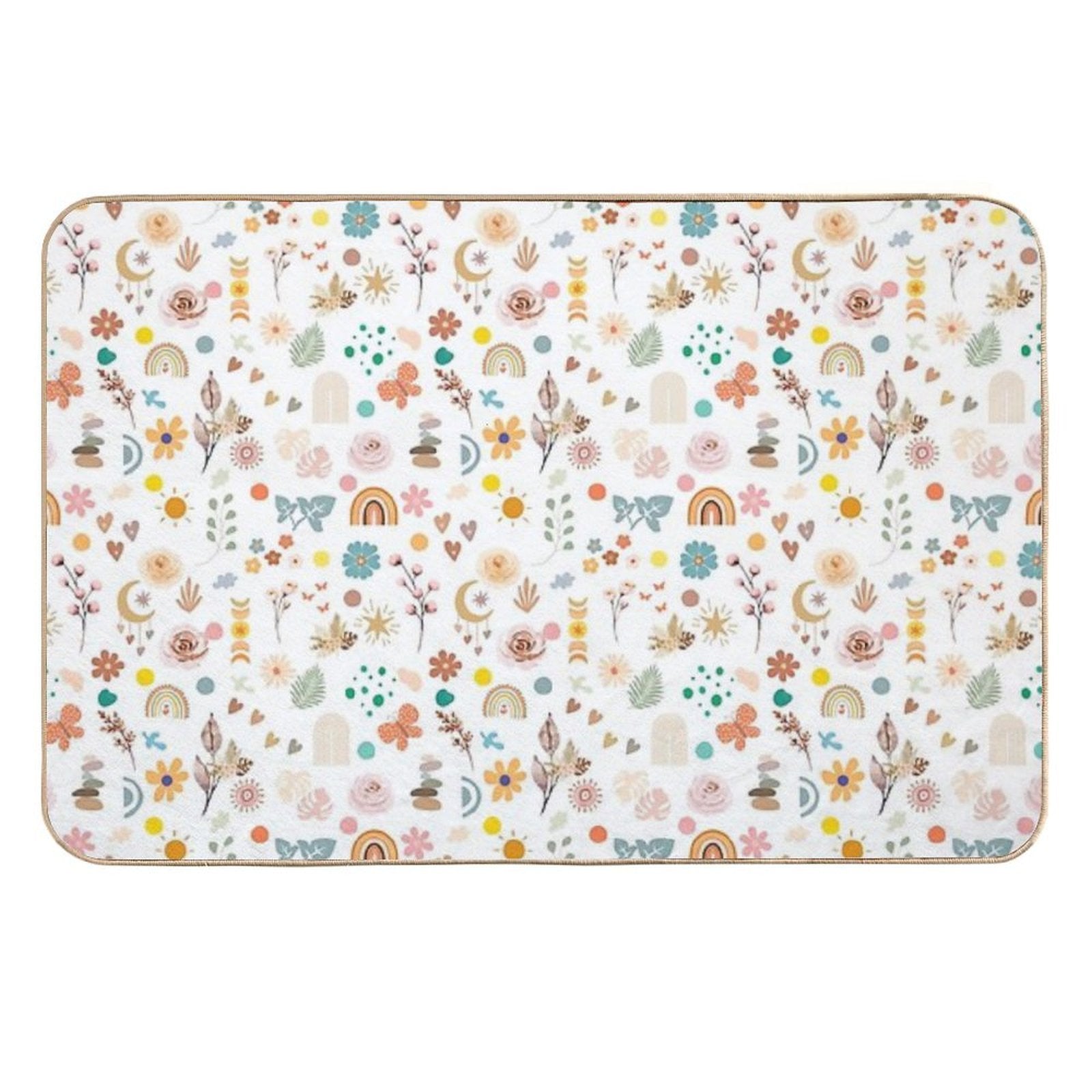 Boho Seamless Pattern Durable Bath Mat
