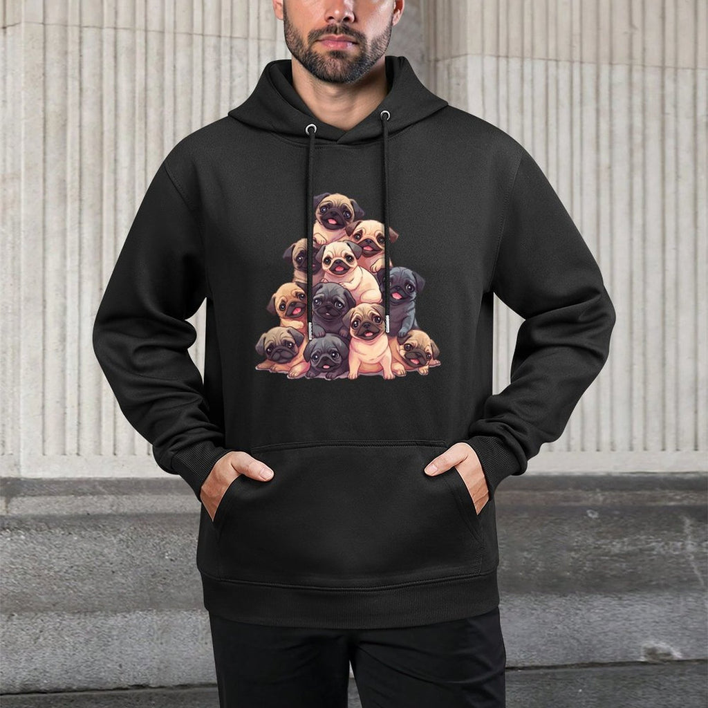 Cute Kawaii Pug Boys Girls Womens Kids Easy Care Hoodie