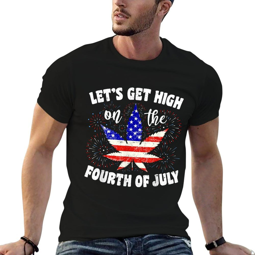 Patriotic Weed 4th Of July Marijuana Cannabis Leafs Comfortable T-Shirt